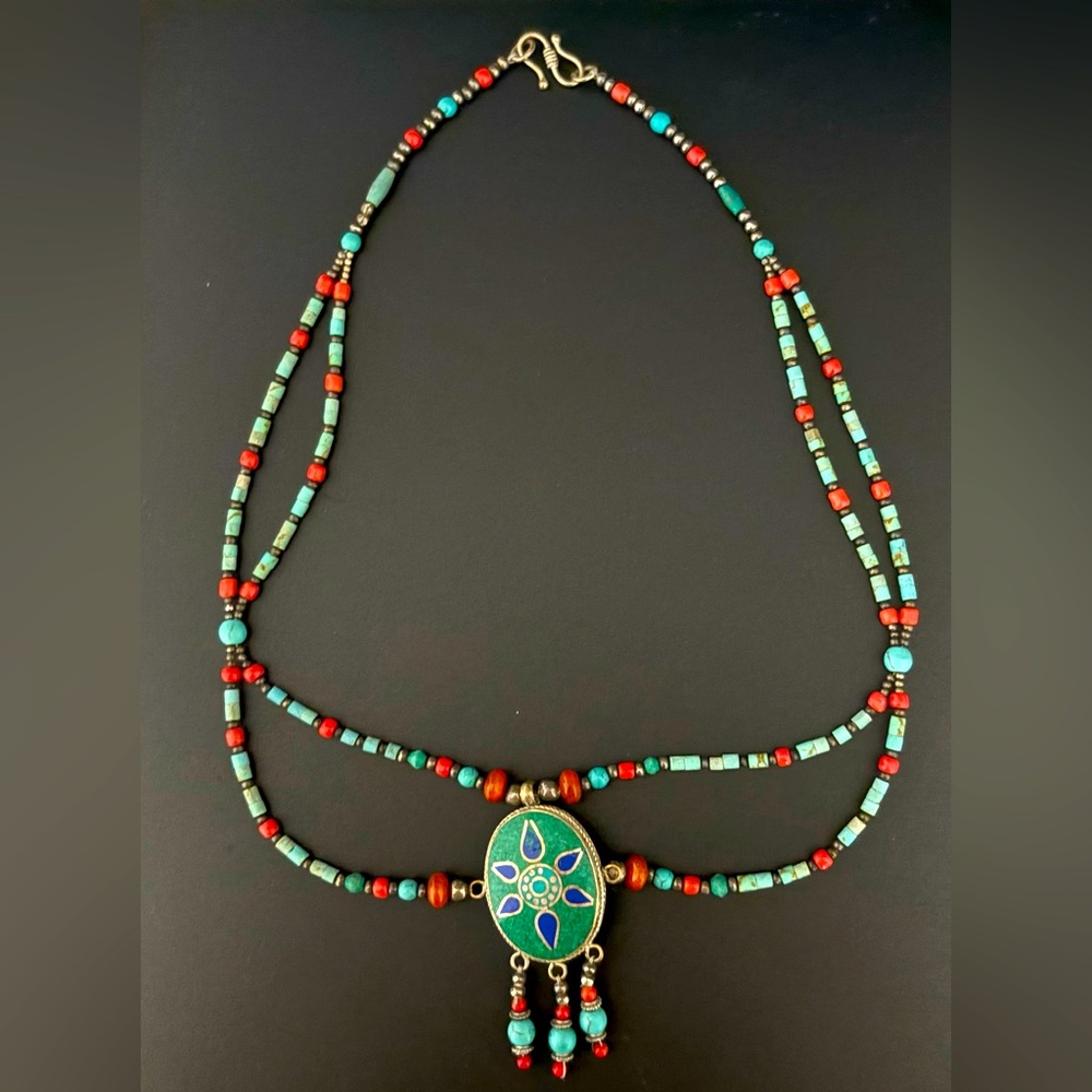 Turquoise statement necklace